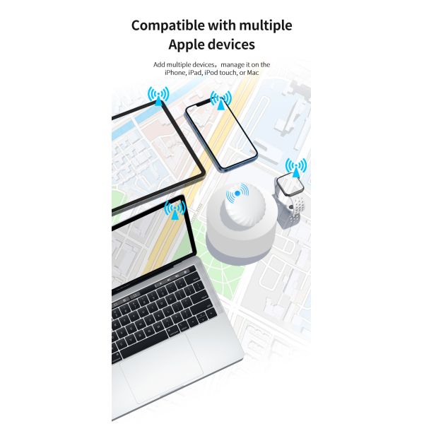 80-100dB Bluetooth Mini GPS Lost Item Tracker Finder Device for Apple Find My Key ITag IOS System