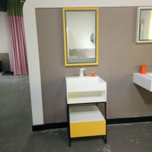 Buy cheap Smooth Stone Bathroom Sink Cabinets Wood And Iron Baking product