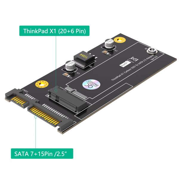 Thinkpad X1 Carbon 20+6 Pin SSD to SATA 2.5 Adapter