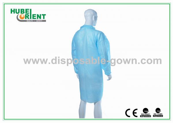 Quality PP Nonwoven Blue/Green Disposable Lab Coat With Zip For Protect Body And Prevent Pollution for sale
