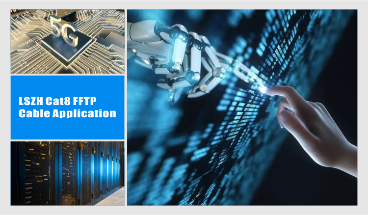 2000 MHz FFTP CAT8 Cable LSZH Jacket Copper Conductor For Stable Data Transmission