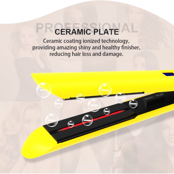 35W Adjustable Temperature Infrared Flat Iron Titanium Plate Suitable For All Hair