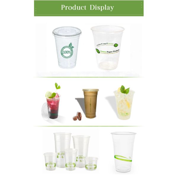 Party Compostable Cold Cup 10oz 12oz Customized logo