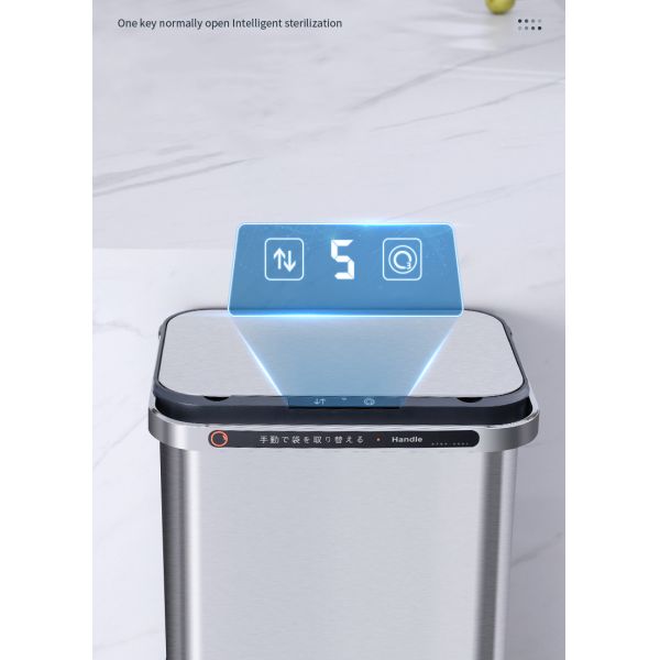 Customized Dry Wet Sorting Trash Can Stainless Intelligent Sensor Trash Can