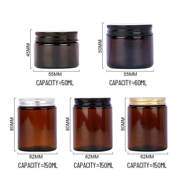 Wholesale Amber Glass Candle Jar-Custom Luxury Finish,Unique Designs Bulk Pricing for Retailers
