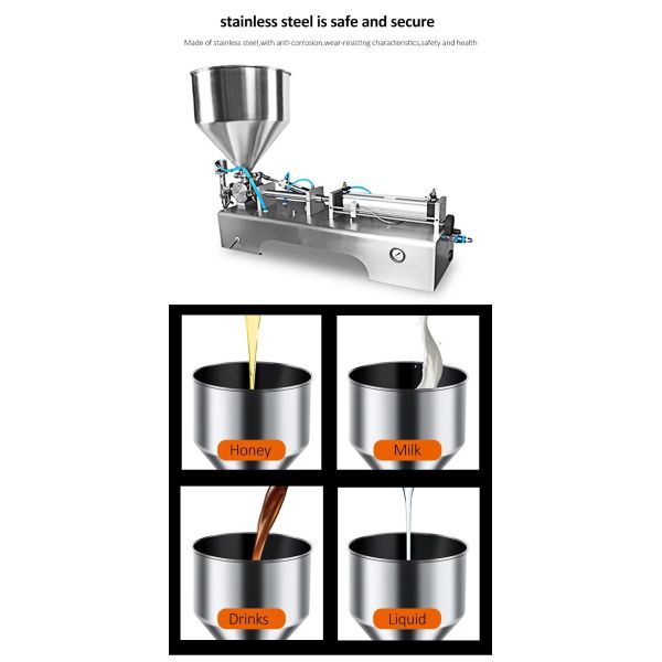 Semi Automatic Filling Machines Horizontal Small Machine Manual Dispense Cream Honey Machinery For Food Processing