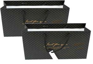Buy cheap Luxury customized printed blue paper gift bag with rope handle product