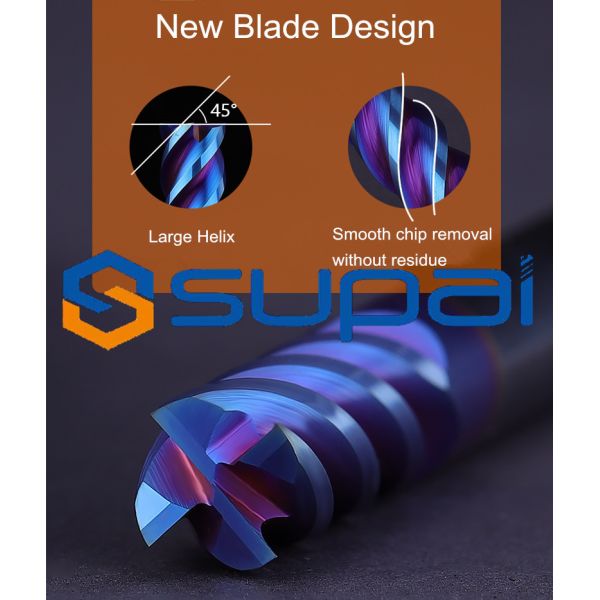 65hrc 4Flutes CNC Bits Nano Coating Solid Carbide End Mill grinder cutter for Milling Cutte