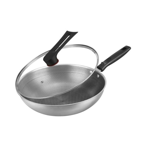 Non Stick 32cm Stovetop Frying Pan Honeycomb Stainless Steel