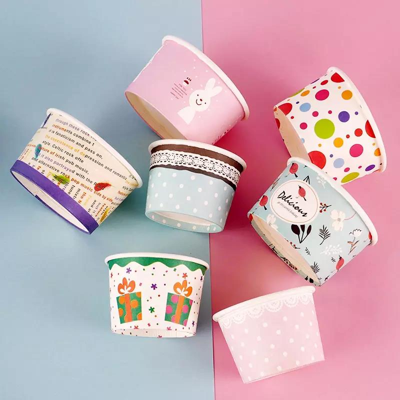 350gsm Quality Disposable Ice Cream Paper Cup Ice Beverage Shop Used Ice Cream Paper Bowl