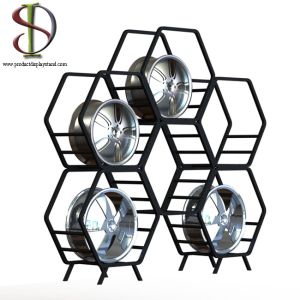Buy cheap Metal Tube Frame Tyre Storage Rack Combined Hexagon Shape product