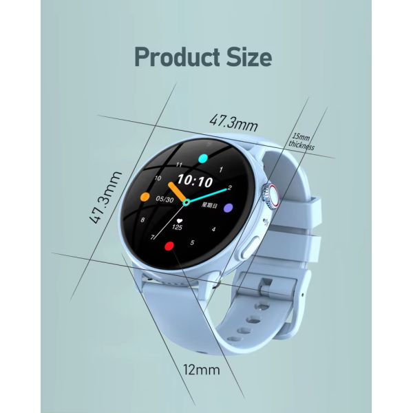 Waterproof APP Control Childrens Tracker Watch GPS WIFI LBS 600mAh