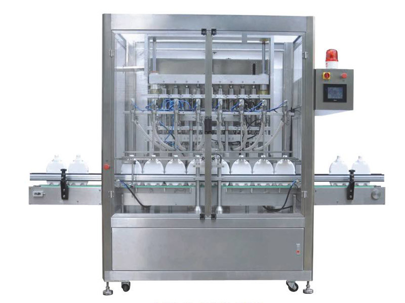 Servo Piston Liquid Filling Machine , 1000ml 35bottles/min Automatic Liquid