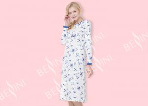 Buy cheap European Style Ladies Night Dresses Sleepwear Round Neck Lace Trimmed product