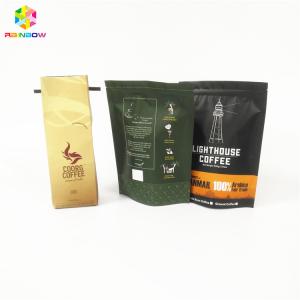 China Flat Bottom Tea Bags Packaging Resealable k For Protein / Coffee Powder on sale