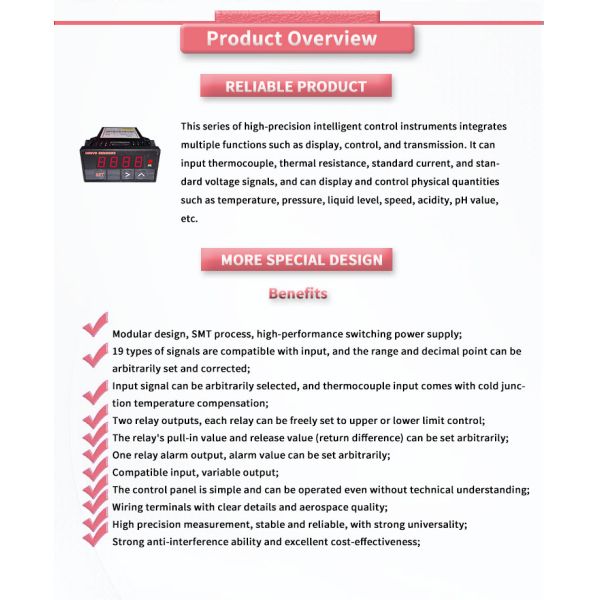 Small Volume Intelligent Control Instrument for High-Precision Data Output Display