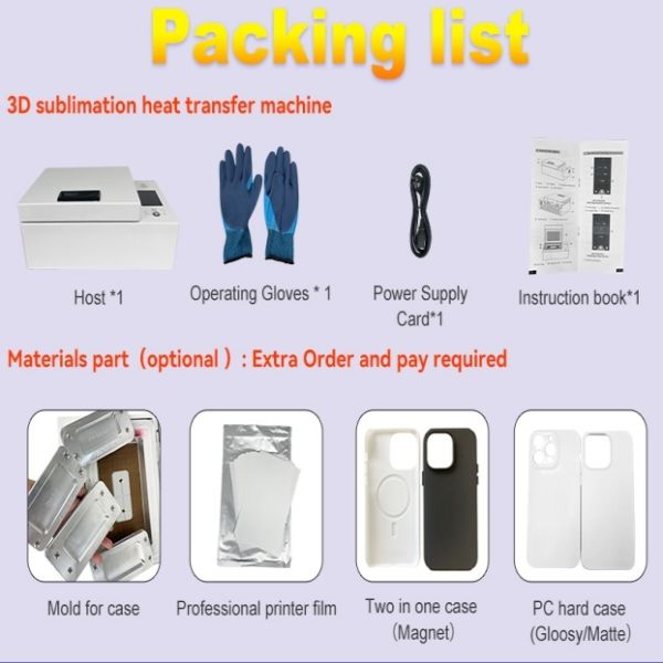 Phone Case Sublimation Printer Vacuum Press Technology Multi Language Support