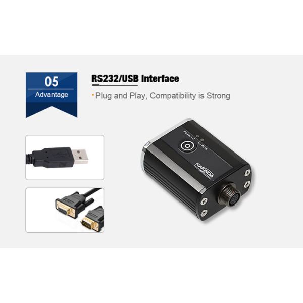 Android RS232 IP68 CMOS Fixed Barcode Reader Dual Trigger Mode