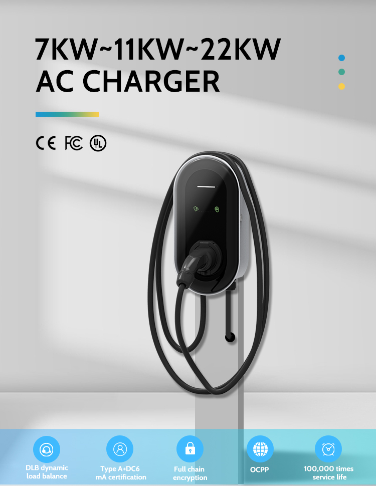 IP65 7KW 32A Mode Level 2 Floor-Mounted Outdoor Charging Pile for Tesla Nissan Leaf