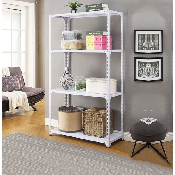 Bolted Or Boltless Type Light Duty Metal Shelving Multilayer Storage Rack For Home Office