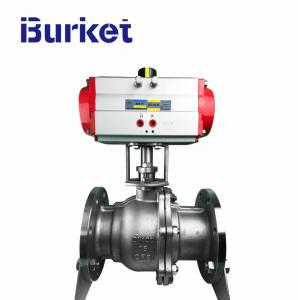 Buy cheap PN16 Factory price Floating type stainless steel pneumatic actuator ball valves in-stock product