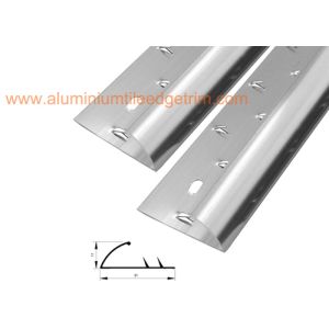 Solid Aluminium Carpet Trim , Curved Carpet Transition Strips Separator