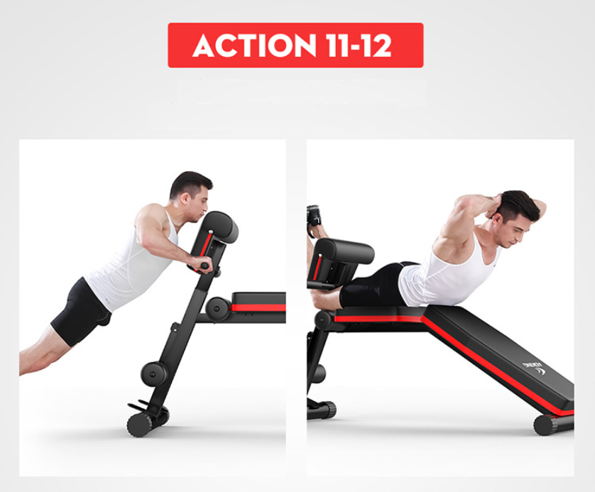 Adjustable Gym Bench, Multifunctional Utility Bench, Dumbbell Stool Flat Bench Preacher Curl Bench Sit Up Bench