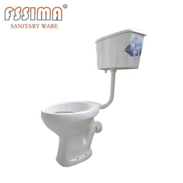 Ceramic Wall Mounted Two Piece Toilets Split Hanging WC Bathroom 4.5L