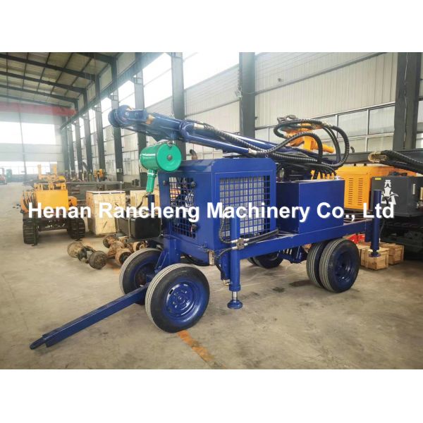 180m Depth Borehole Drill Machine 55KW Engine 90mm - 300mm Dia 5200kg