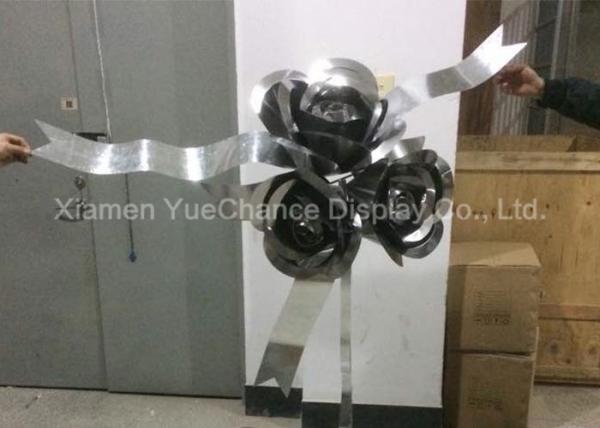 Quality Metal Decorations Craft Custom Design Large Size Metal Rose Flower for sale