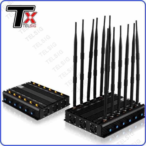 12 Antenna Wireless Signal Jammer For RF Frequency Adjusted Power Waterproof