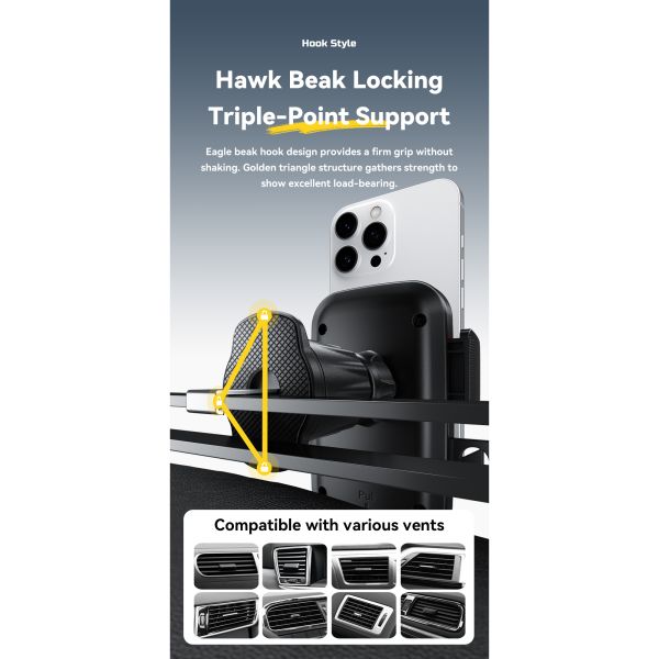 Essager ES-ZJ34 360 Flexible Adjustable Car Air Vent Mobile Phone Holder Stand