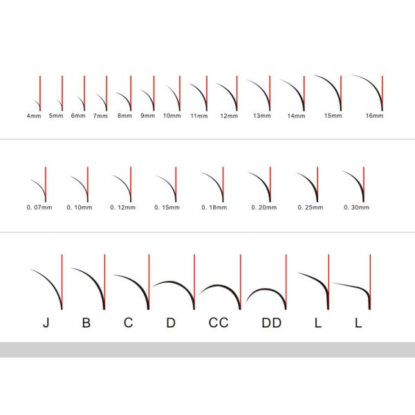 Matte Black Premade Volume Fans Super Soft Feeling 8-20mm Length