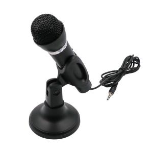 Buy cheap 3.5mm Plug Microphone Phone Sound Card Black Condenser 180° Rotation Handheld Desktop product