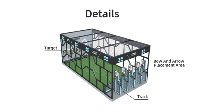 Immersive Interactive Archery Game Simulator with Realistic Equipment for Indoor Commercial Use