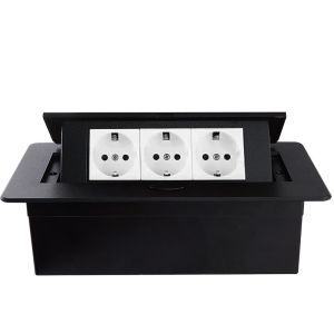 China Aluminium Multimedia Recessed Table Pop Up Outlets With Usb Charging on sale