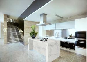 Buy cheap Artificial Quartz Bathroom Floor Tiles Non Slip SGS And NSF Certificate product