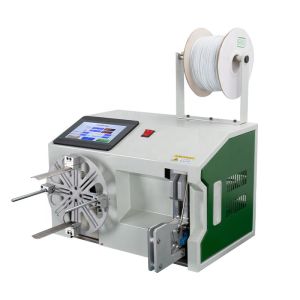Automatic Power Electrical Cable Winding Machine , Binding Cable Tie Machine