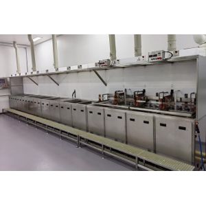 Manual Semiconductor Cleaning Machine 251KW Electrolytic Cleaning Line