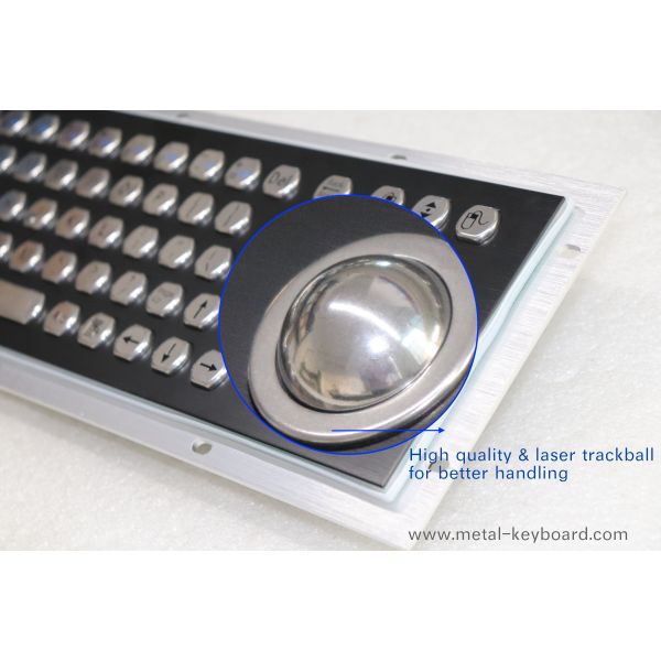 USB Panel Mount Trackball Mouse Stainless Steel Keyboard