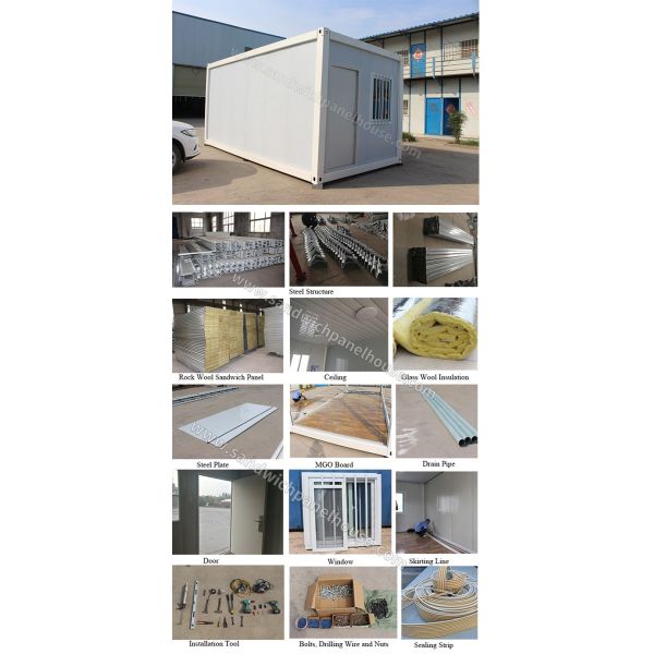 Demountable 20ft Container Homes Sandwich Panel Container House