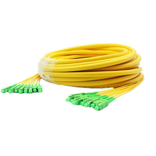 Data Center Multi Core Fiber Optic Cable Assemblies SC/APC-SC/APC Singlemode OS2 50M