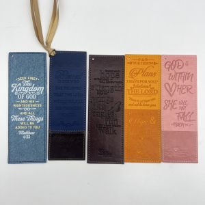 Buy cheap Custom Rectangle PU Leather Bookmarks Offset Printing Anti Rust Waterproof product
