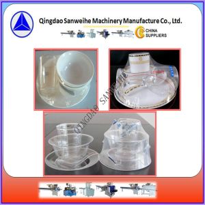 PLC Control Automatic Shrink Packaging Machine Swd 2000 Tableware Packaging