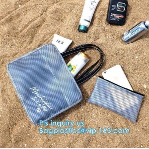 cosmetic mesh zipper bag for promotional gifts and cosmetics, Nylon Mesh Makeup