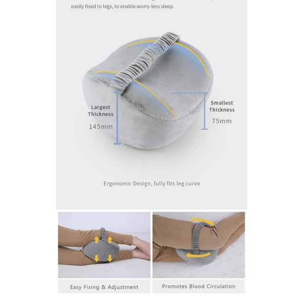 Knee Support Contour Memory Foam Pillow Soft Provide Long Lasting Comfort