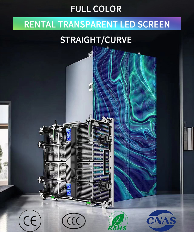 SDK Function Transparent Rental LED Display P3.91-7.82 500x1000mm For Outdoor Events