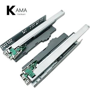Buy cheap 25KGS Foldable KAMA Soft Close Drawer Slides Galvanized Steel Material product