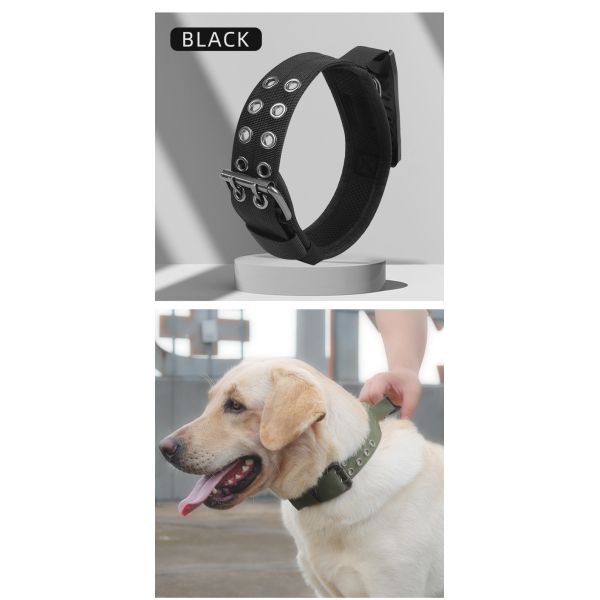 Pet Adjustable Tactical Dog Collar Reflective Thickened Nylon Collar