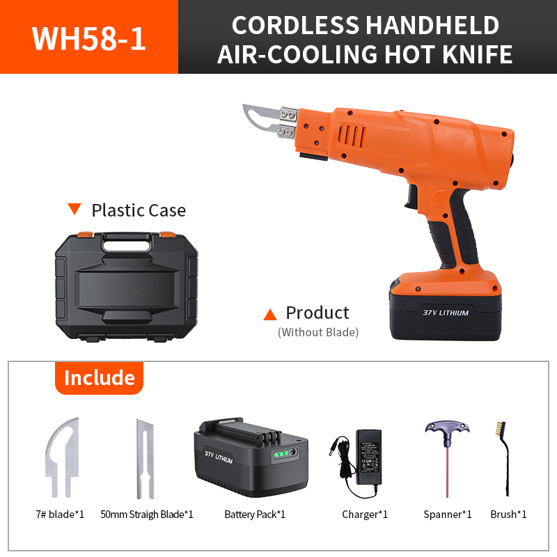 100W Cordless Hot Knife Foam Cutter Handheld Air Cooling
